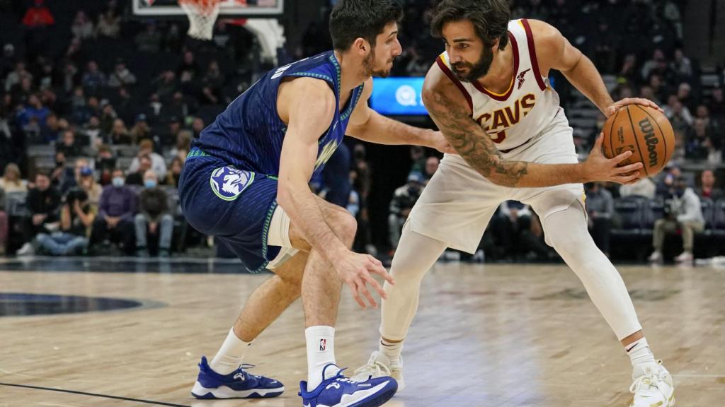 Ricky Rubio durante un partido de Cleveland Cavaliers en la NBA