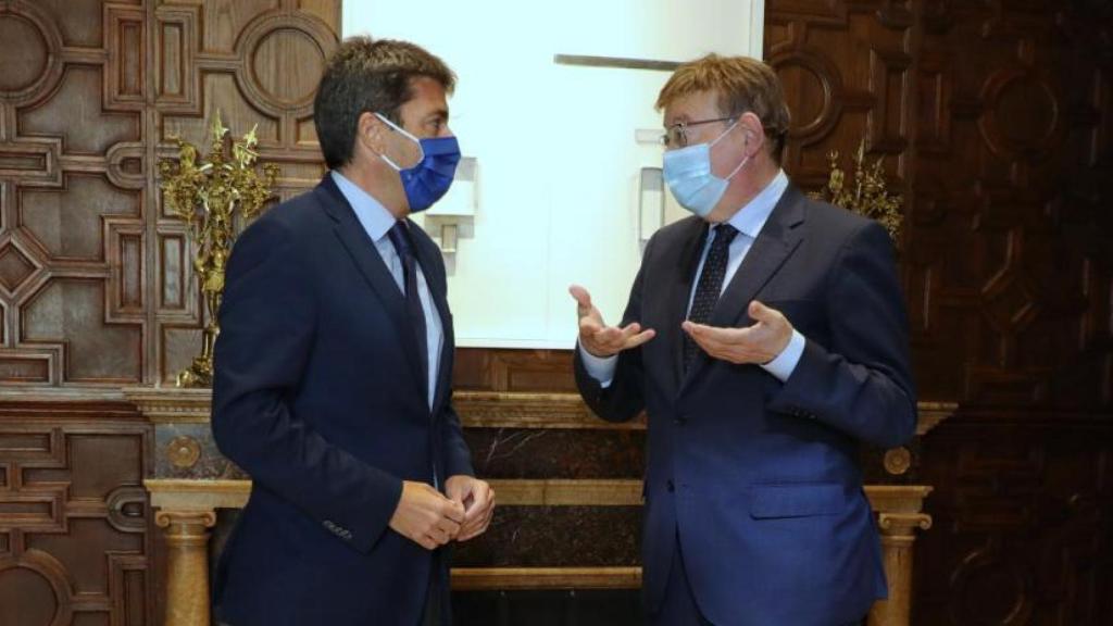 Carlos Mazón y Ximo Puig, en una reunión la semana pasada.