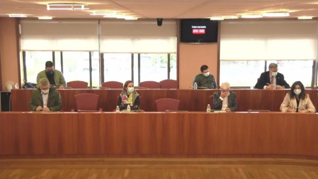 Concejales de la corporación municipal durante el pleno.