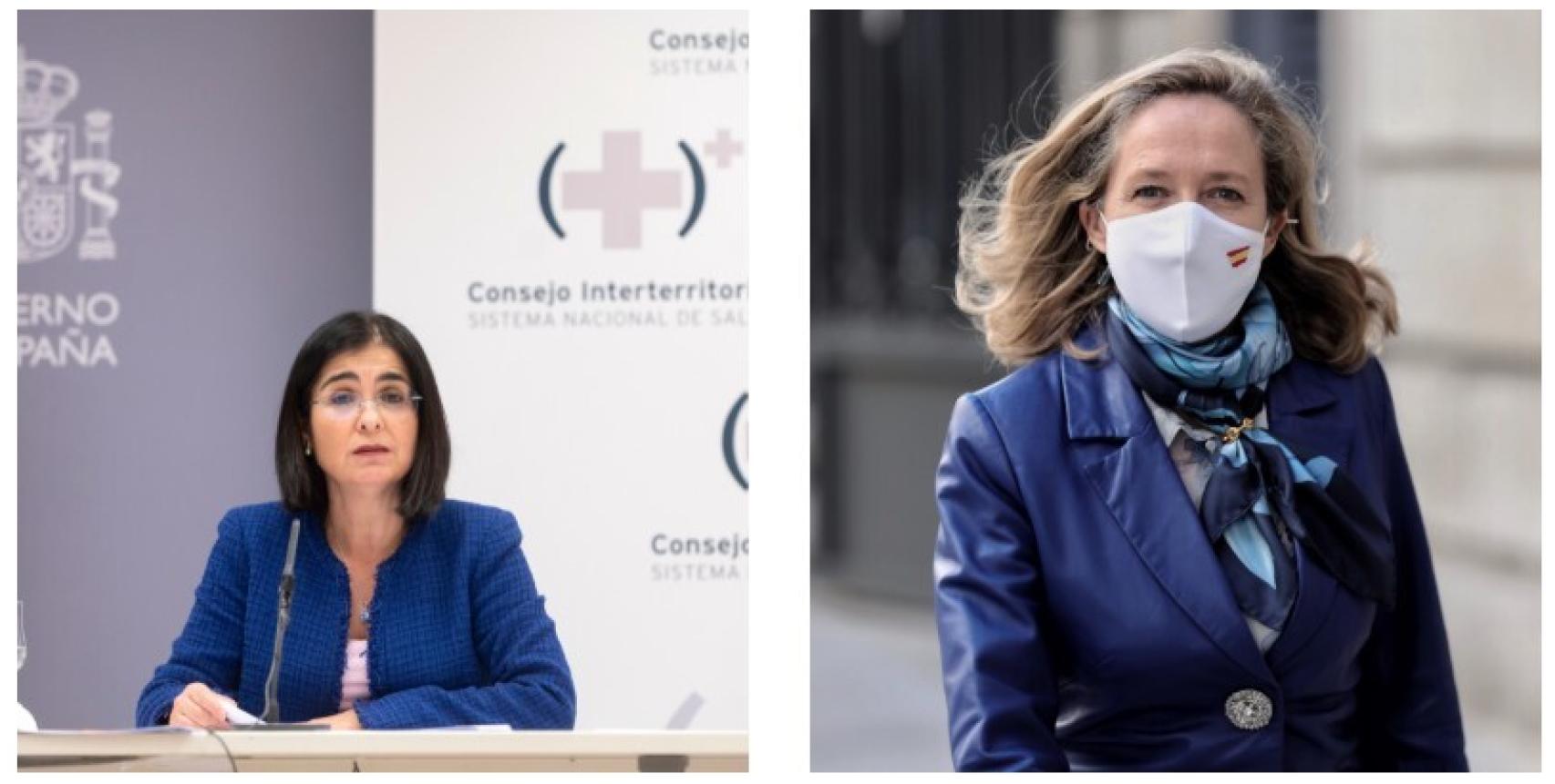 Carolina Darias y Nadia Calviño.