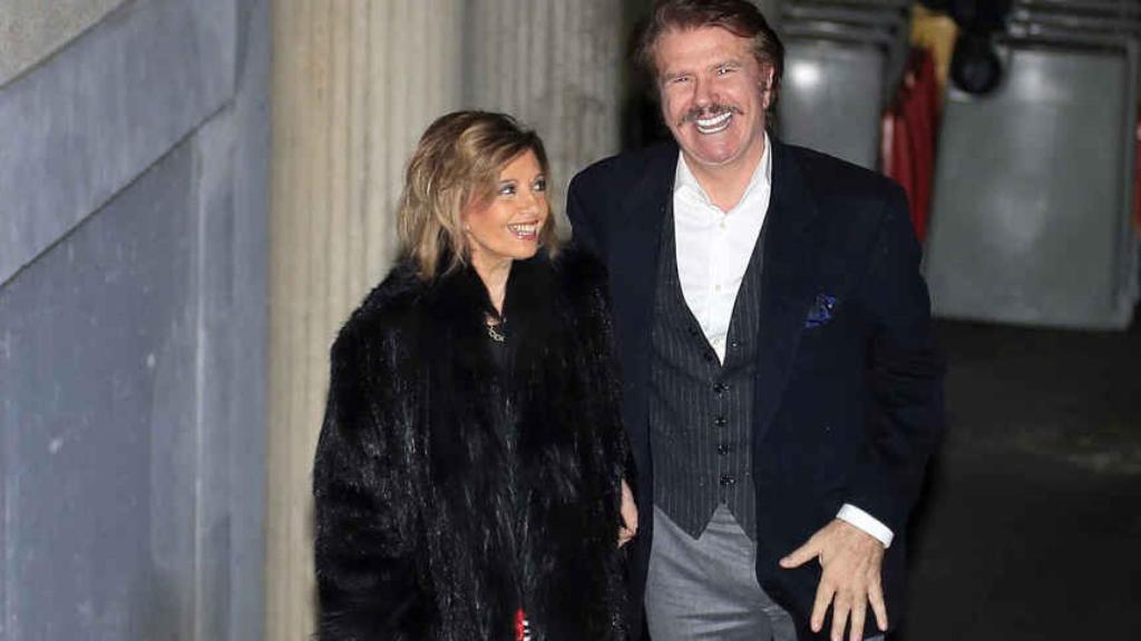 María Teresa Campos y Bigote Arrocet, en la Navidad de 2018.