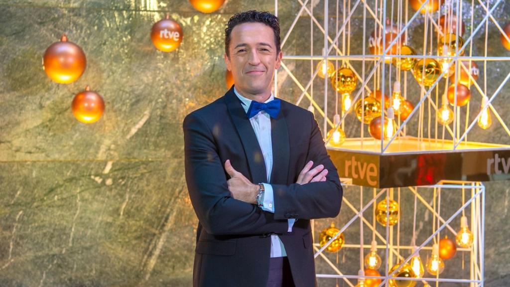 Jacob Petrus, en la imagen corporativa del anuncio de las campanadas de TVE.