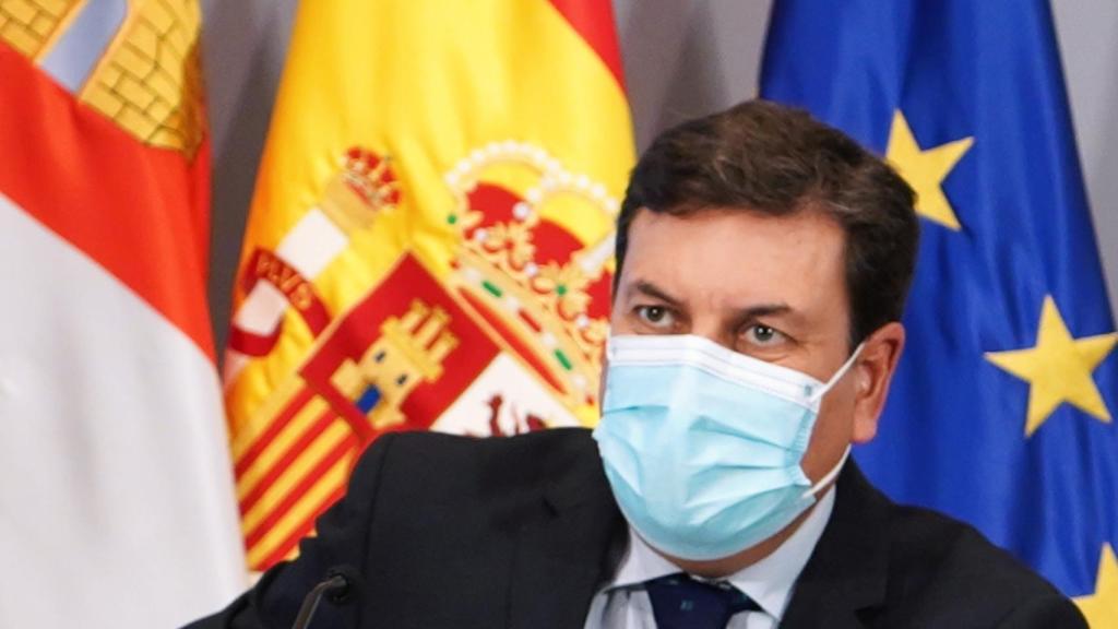 El portavoz del Ejecutivo regional, Fernández Carriedo, en un momento de la rueda de prensa psoterior el Consejo de Gobierno