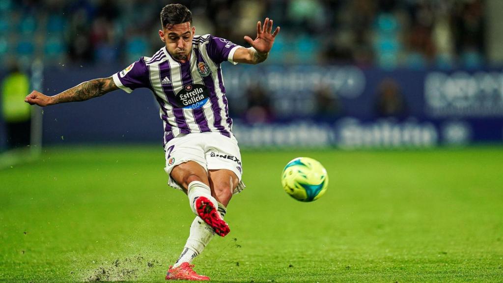 Sergio León durante un encuentro del Real Valladolid.