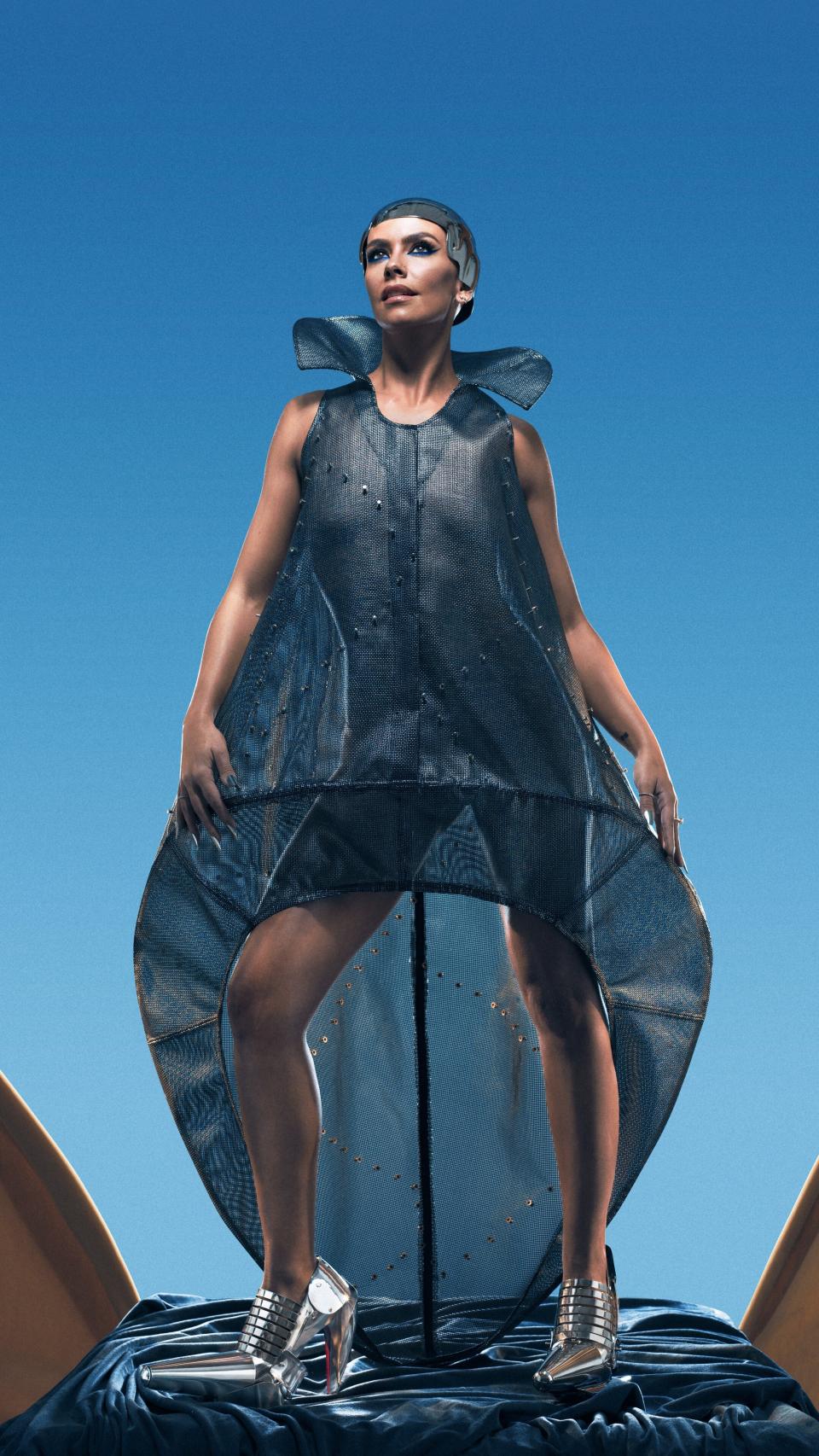 El vestido en homenaje al diseñador Manuel Piña, fallecido en 1994.