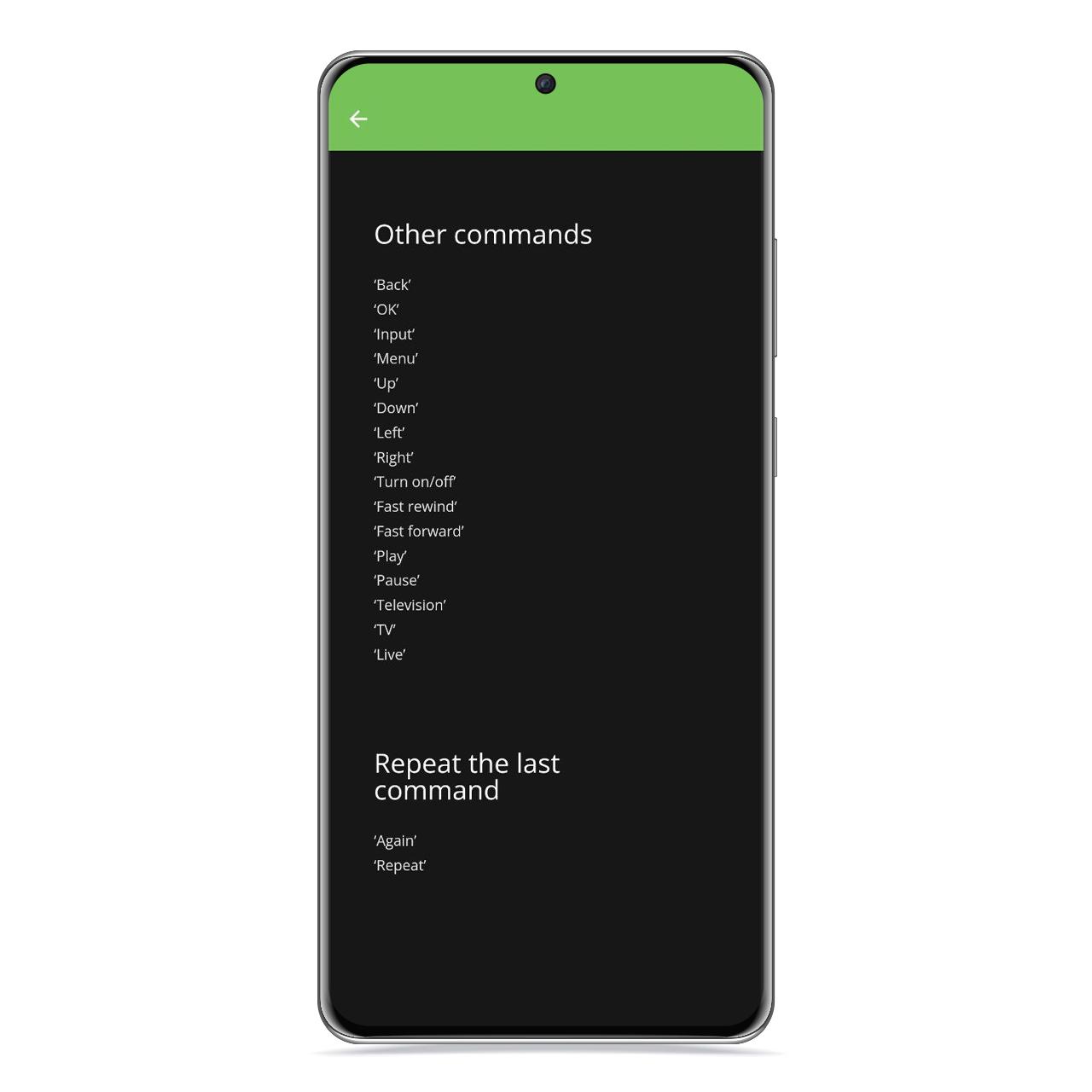 Comandos mando Smart TV Android TV