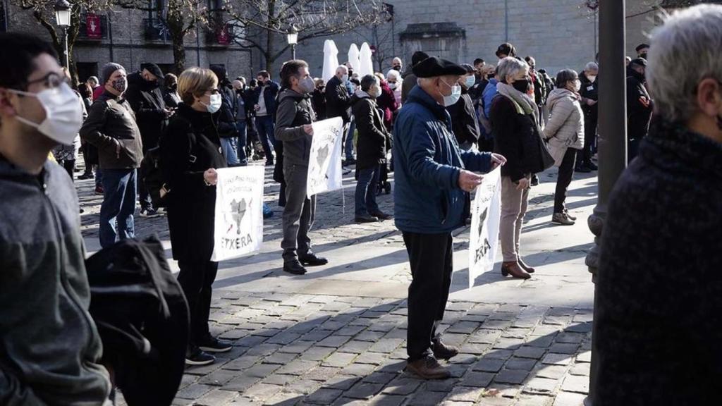 El acto de este viernes en Pamplona.