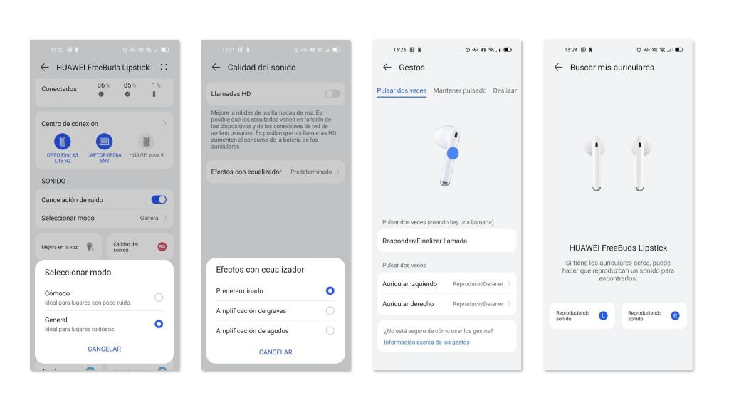 Los Freebuds Lipstick con la appa Huawei AI Life