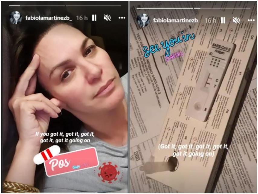 Fabiola Martín confirma su positivo en Covid-19 en las redes sociales.