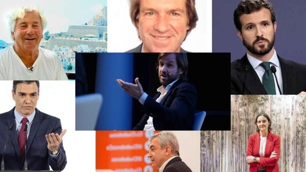 Ricardo Urgell, Manuel Gari, Pablo Casado, Pedro Sánchez, Rosauro Varo, Luis Garicano y Reyes Maroto.