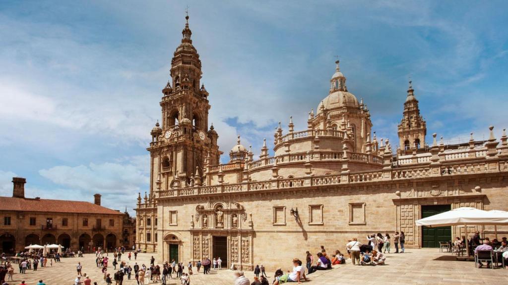 La plaza de la Quintana, en Santiago de Compostela.