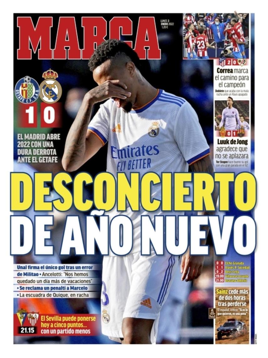 La portada del diario MARCA (03/01/2022)