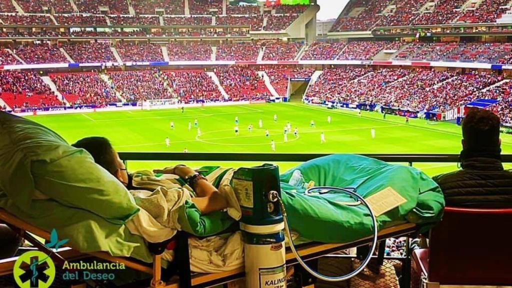 Miguel, en la grada de Los Cármenes