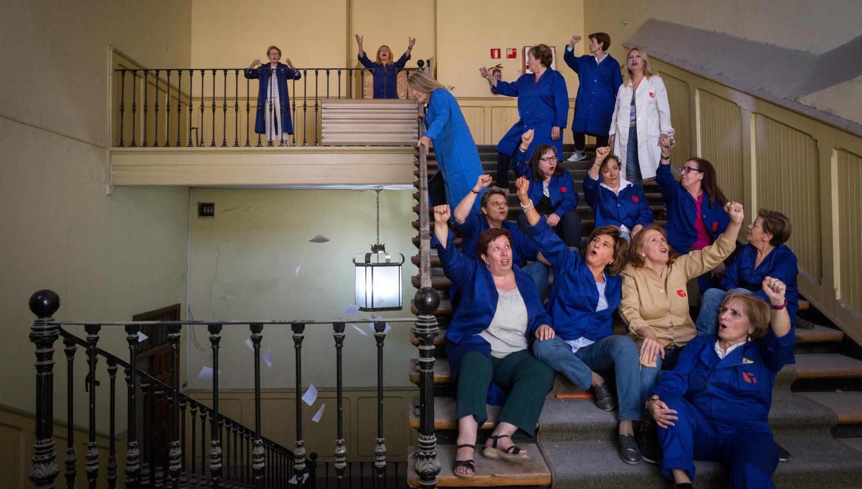 Las cigarreras protestando.