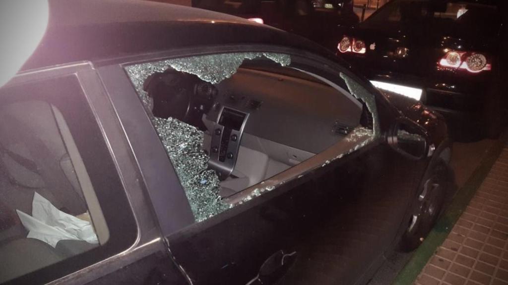 El estado del vehículo tras el robo.