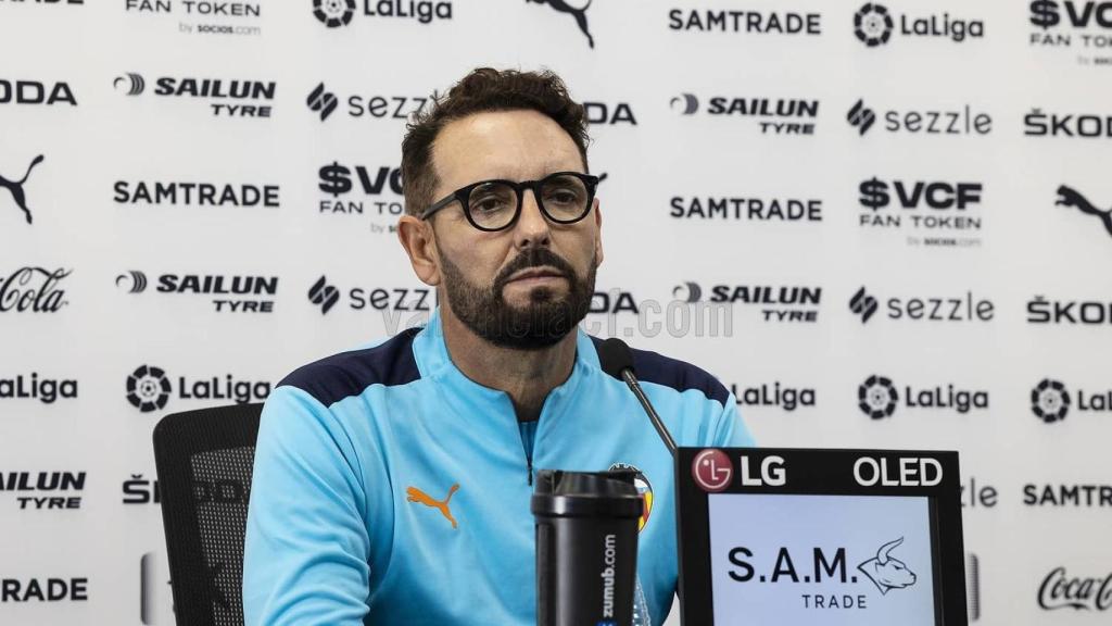 José Bordalás, en rueda de prensa.