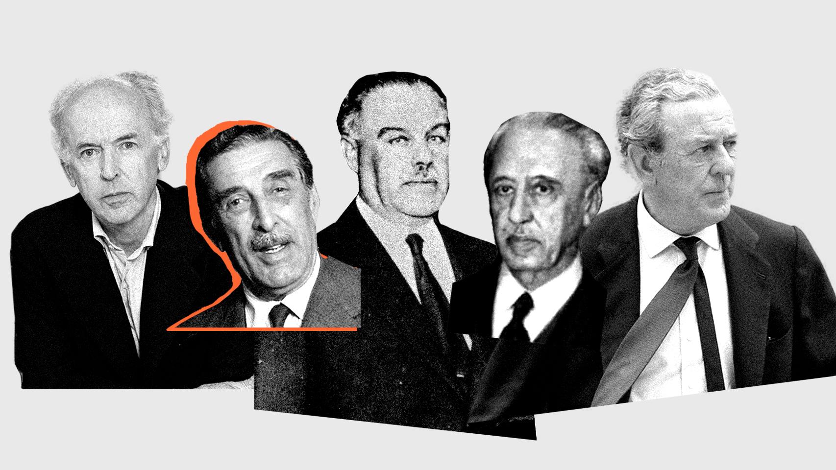 De izquierda a derecha: Felipe Benjumea Llorente, Javier Benjumea Puigcerver, fundador de Abengoa, Rafael Benjumea Burín, Joaquín Benjumea Burín y Javier Benjumea Llorente.