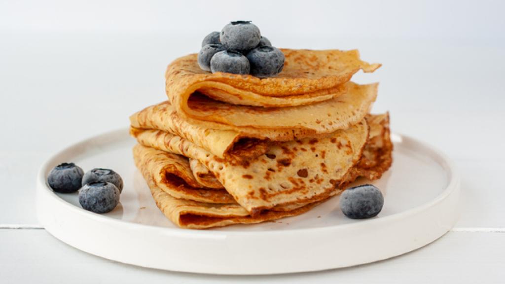 Crepes fitness de avena. Receta de cocina saludable fácil, sencilla y deliciosa.