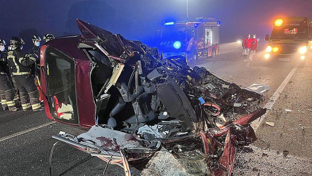 Accidente ocurrido en Quintanilla de Onésimo el pasado 13 de diciembre