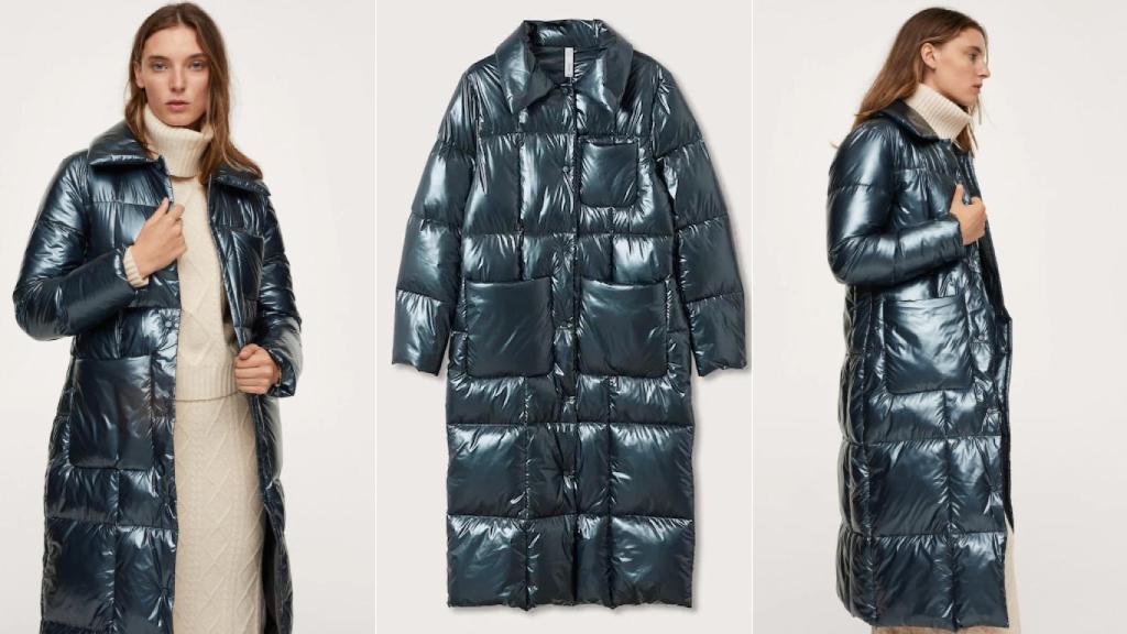 El anorak de Mango en color azul petróleo.