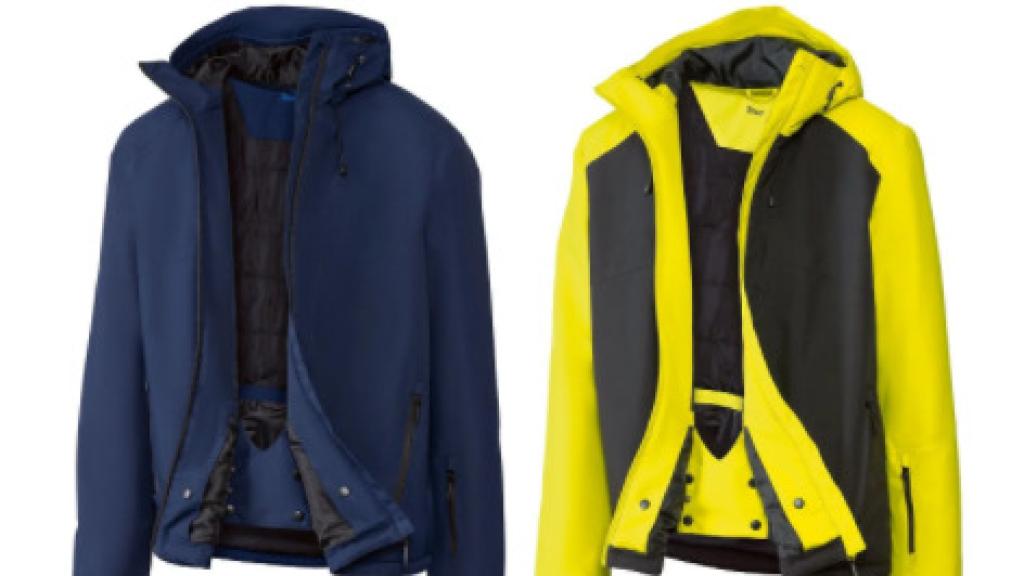Dos chaquetas para la nieve de hombre de Lidl.
