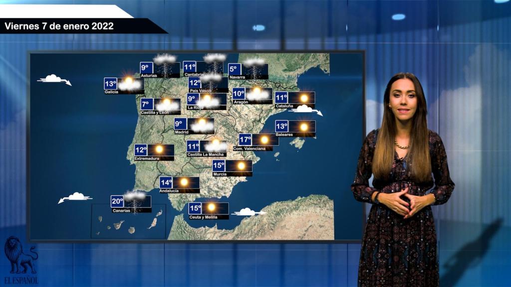 El tiempo del viernes 7 de enero.