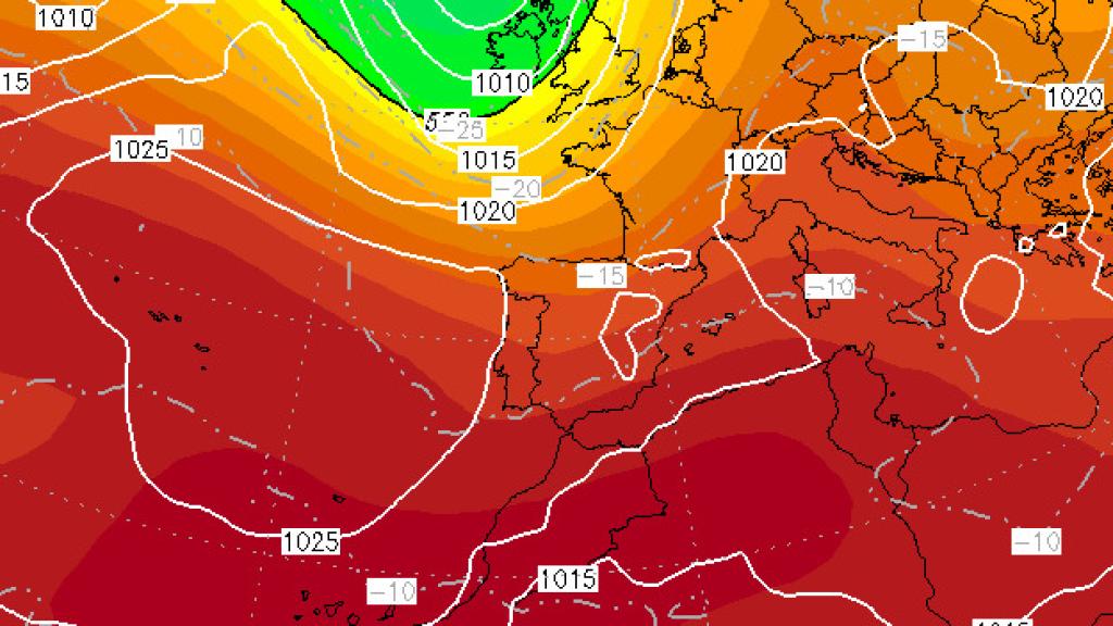 Mapa meteorológico de España.