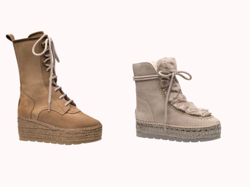 Botas y botines de Vidorreta. Bota serraje -izquierda- (116 euros) y Botín serraje en color camel (110,50 euros).