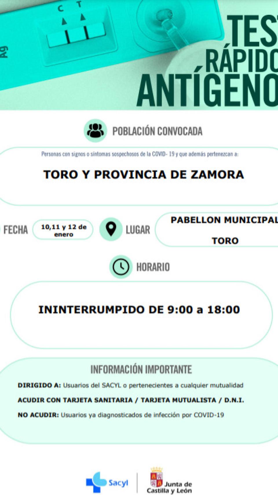 Convocatoria antígenos