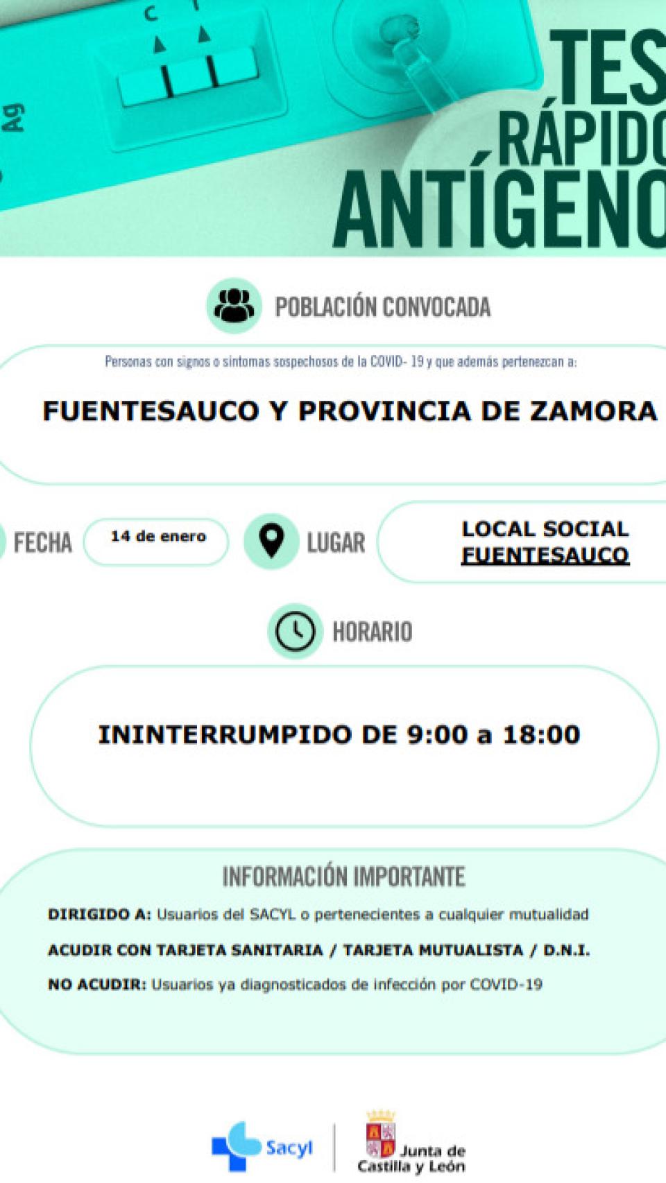 Convocatoria antígenos