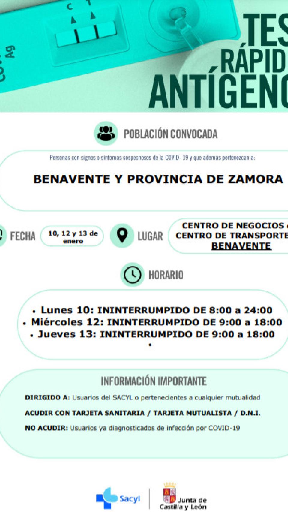 Convocatoria antígenos