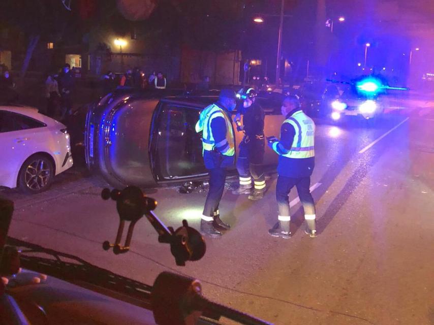 Foto del vehículo accidentado / @BomberosDip_VLL