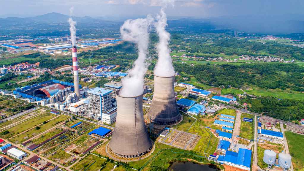 Imagen aérea de una central nuclear