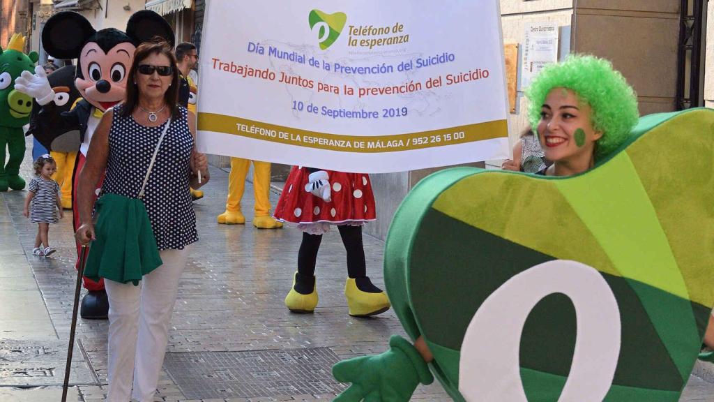 Una acción llevada a cabo por el Teléfono de la Esperanza en Málaga.