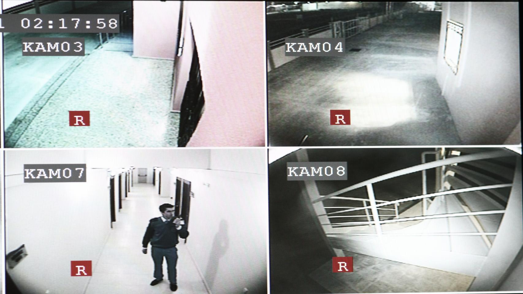 Fotogramas de cámaras de alarmas.