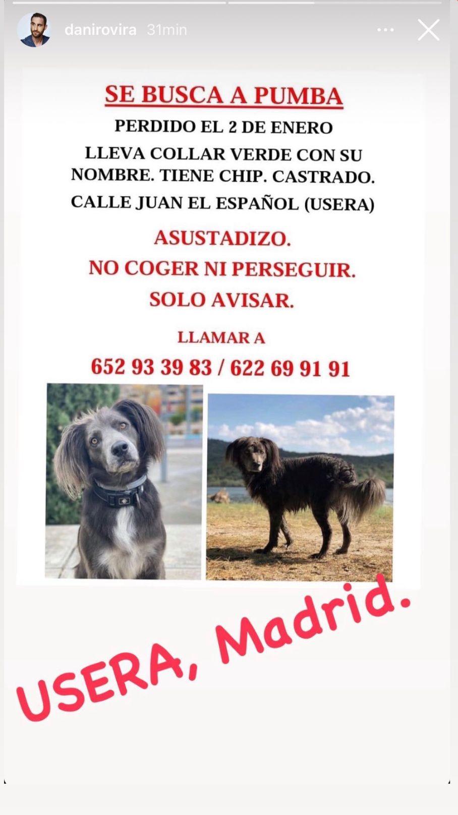 El actor Dani Rovira ha compartido la publicación en sus redes