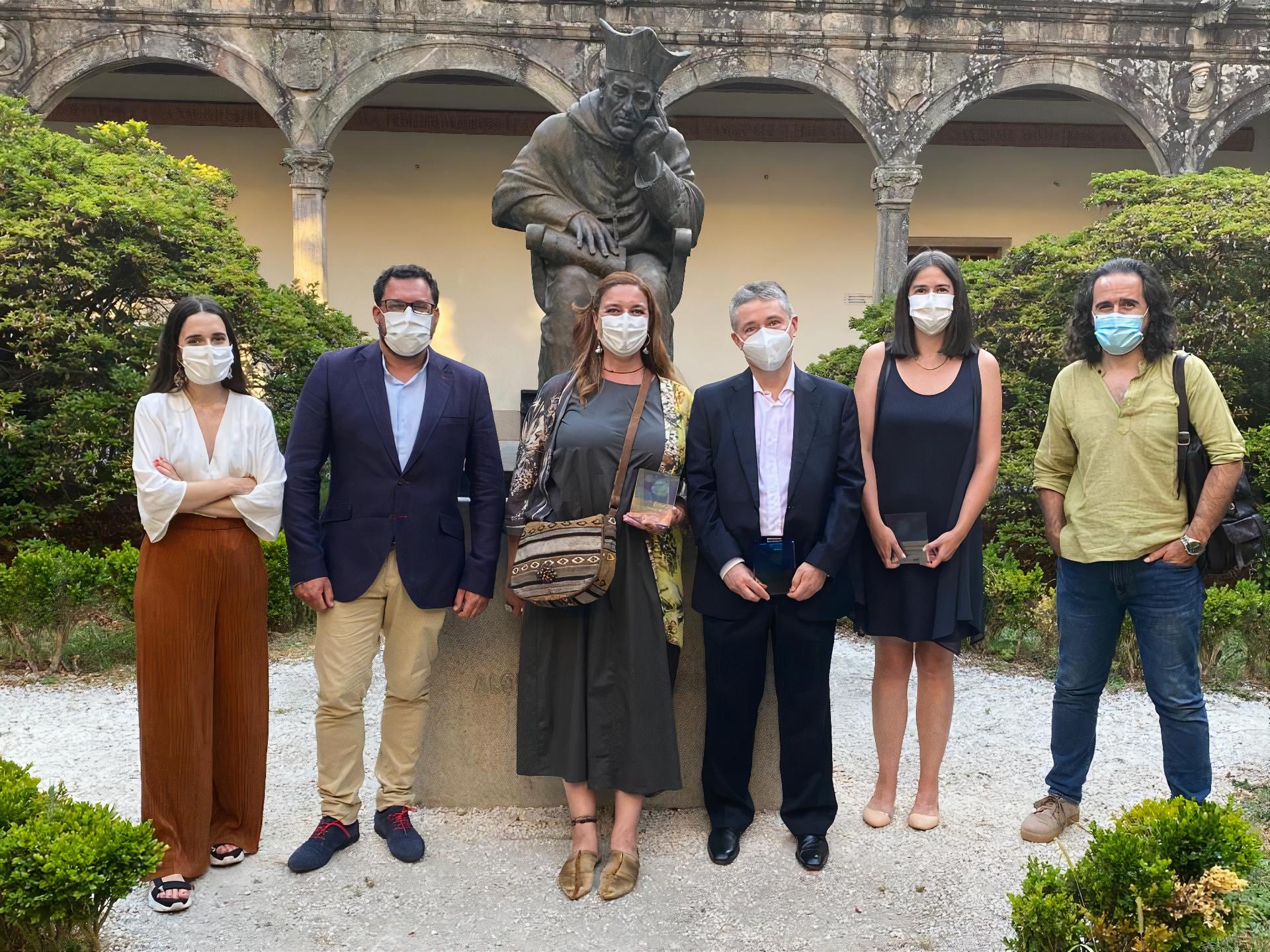 Parte del equipo de CovidBens: Kelly Conde, Juan Vallejo, Marga Poza, Ricardo Cao, Susana Ladra y Javier Tarrio