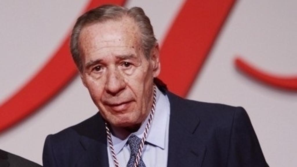 Francisco Laína al recibir el Premio Castilla y León en 2014.