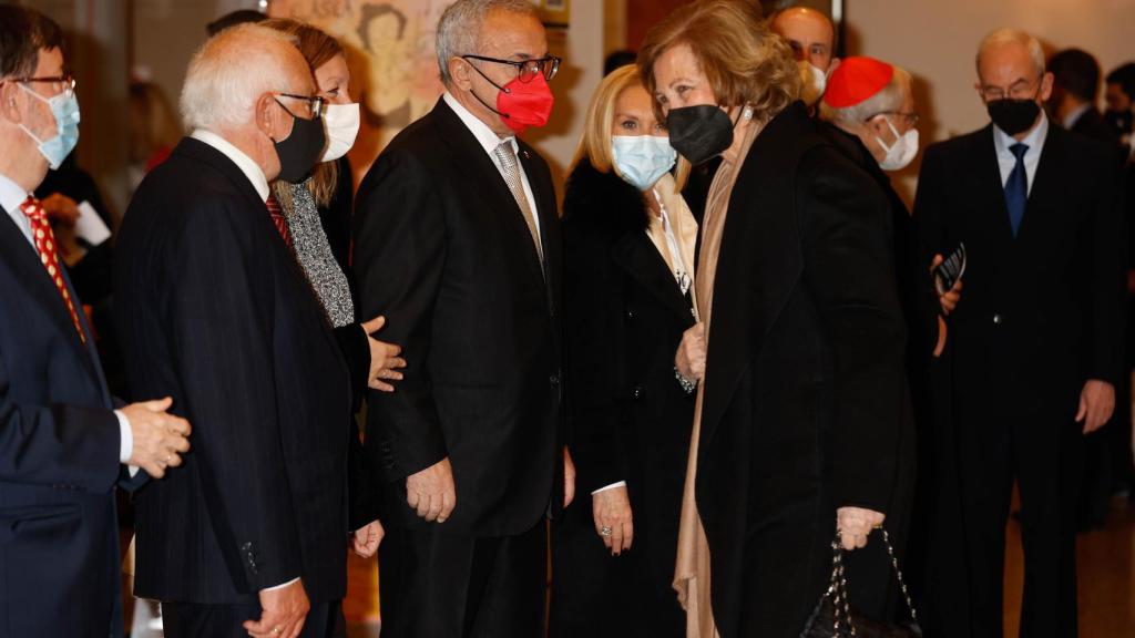 La reina Sofía en su primer acto de 2022.