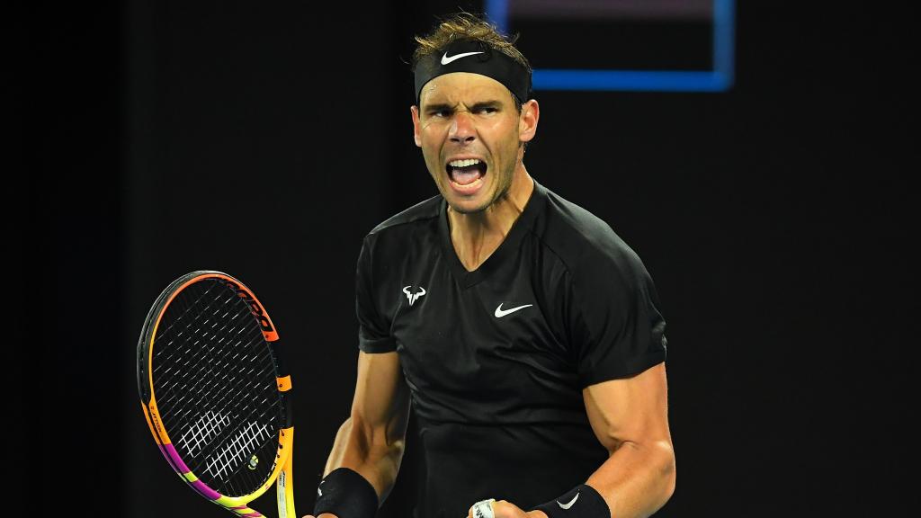 Rafa Nadal celebra en Melbourne