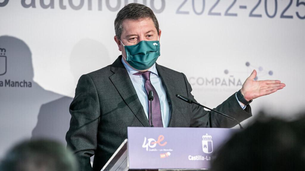 Emiliano García-Page este lunes en Alcázar de San Juan.