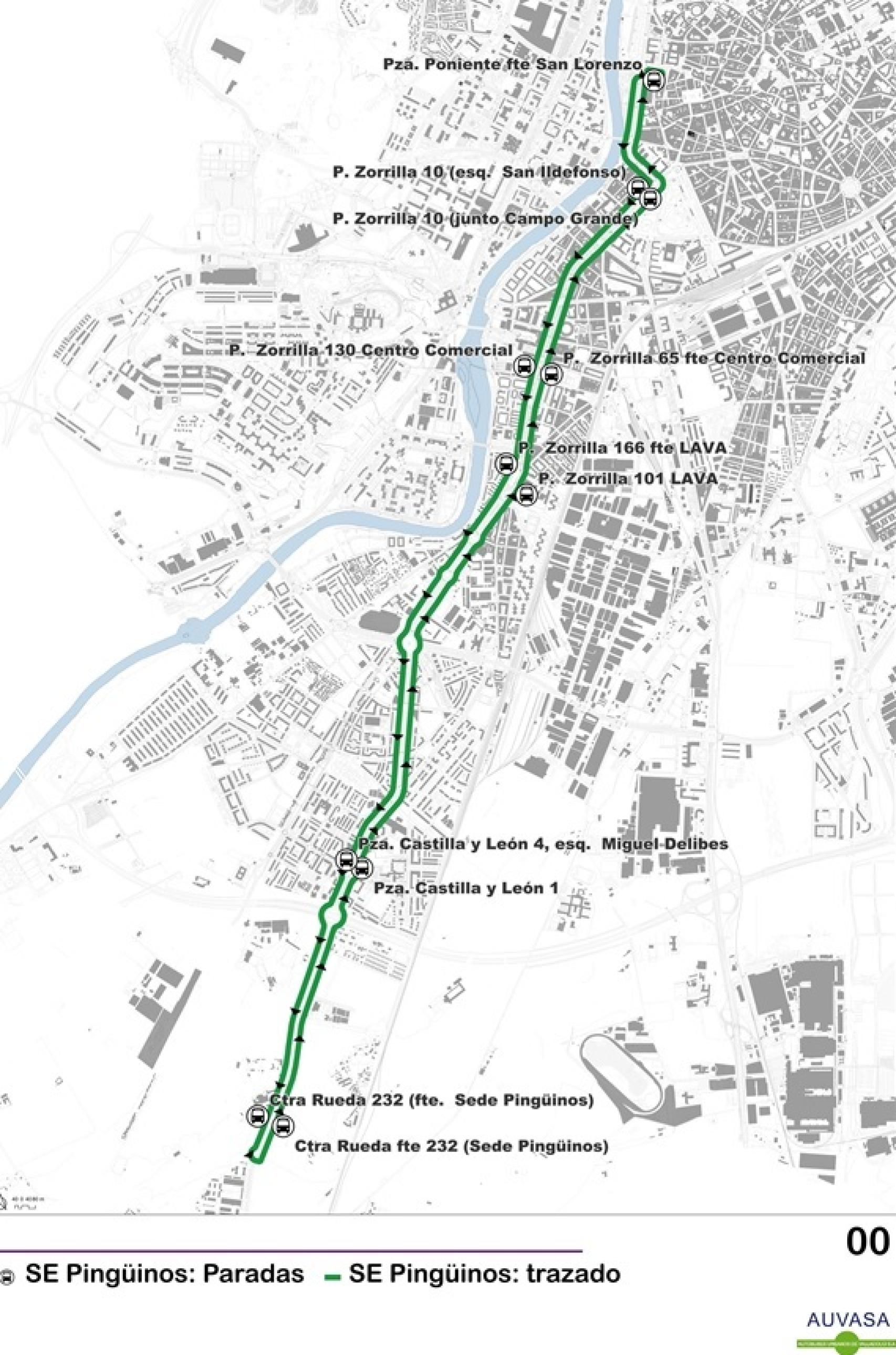 Ruta de AUVASA durante Pingüinos