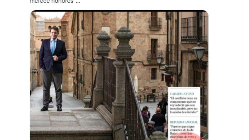 Tuit en el perfil de David Hierro