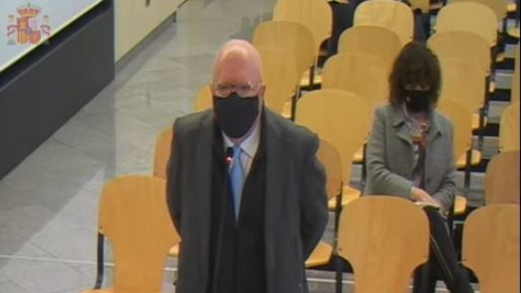 El comisario Villarejo durante su declaración en el juicio.