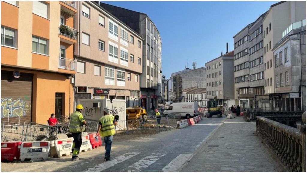 Las obras de Concheiros el pasado mes de agosto.