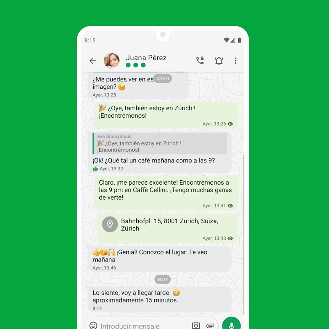 Threema conversación