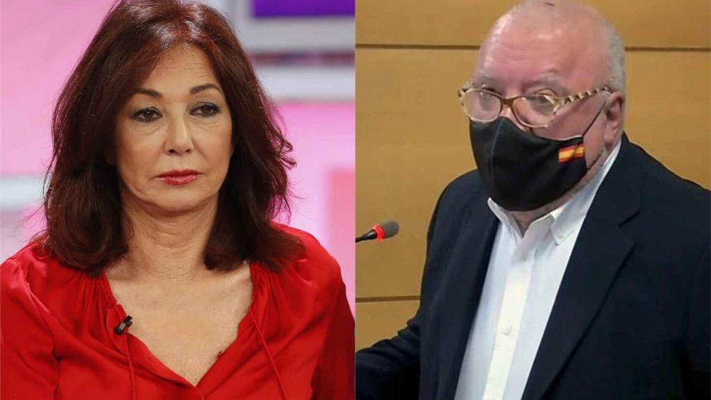 La periodista Ana Rosa Quintana y el excomisario José Manuel Villarejo.