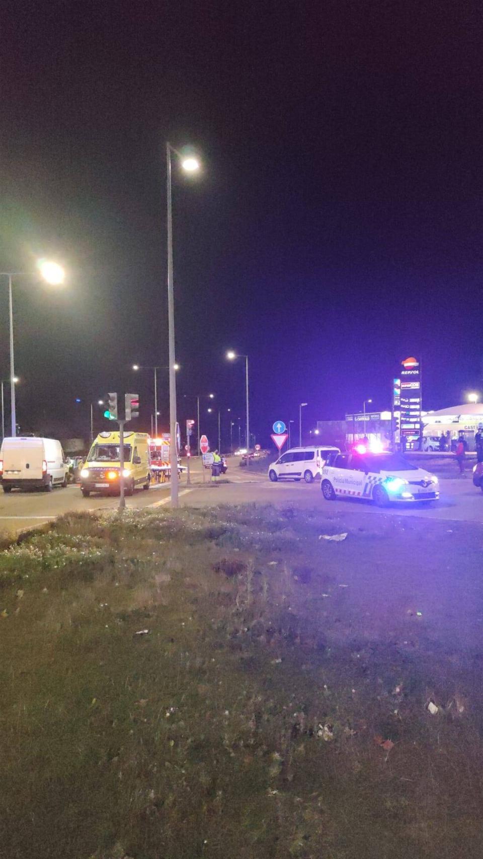 Imagen del accidente. Fotografía: Policía de Valladolid