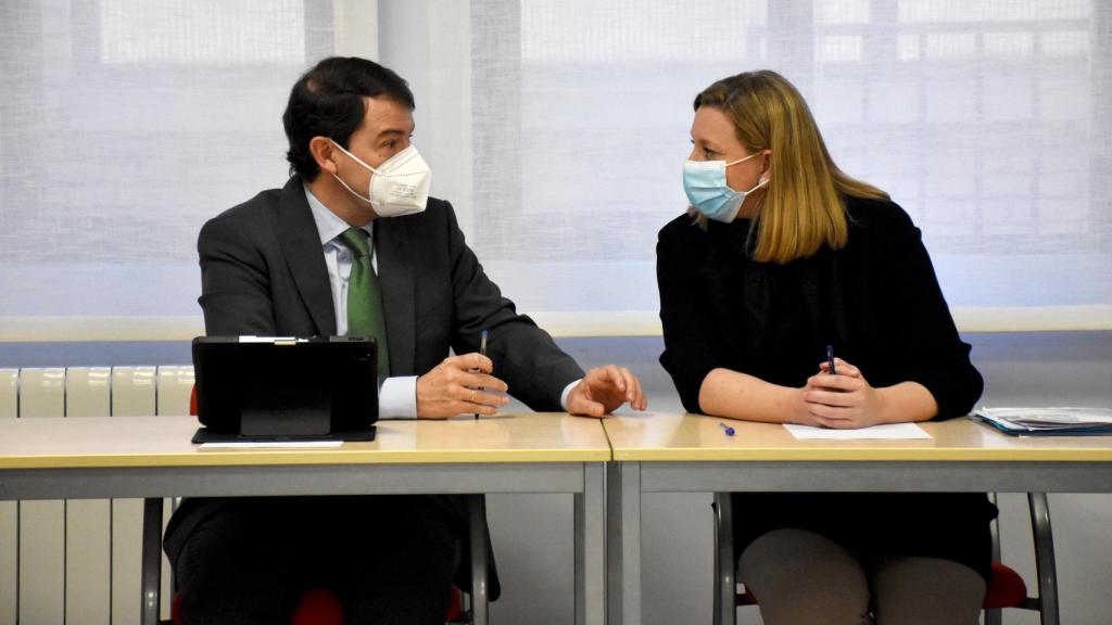 Alfonso Fernández Mañueco e Isabel Blanco