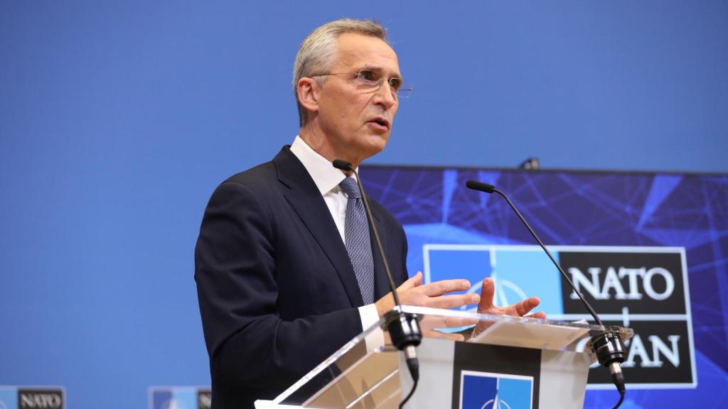 El secretario general de la OTAN, Jens Stoltenberg, durante una rueda de prensa